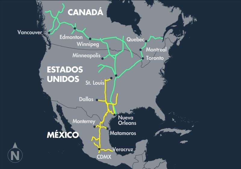 Corredor Ferroviario T-MEC en México